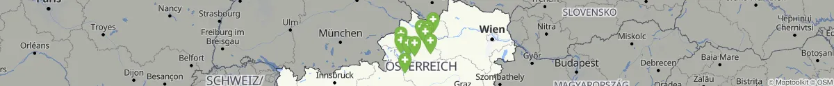 Map view for Pharmacy emergency services in Oberösterreich
